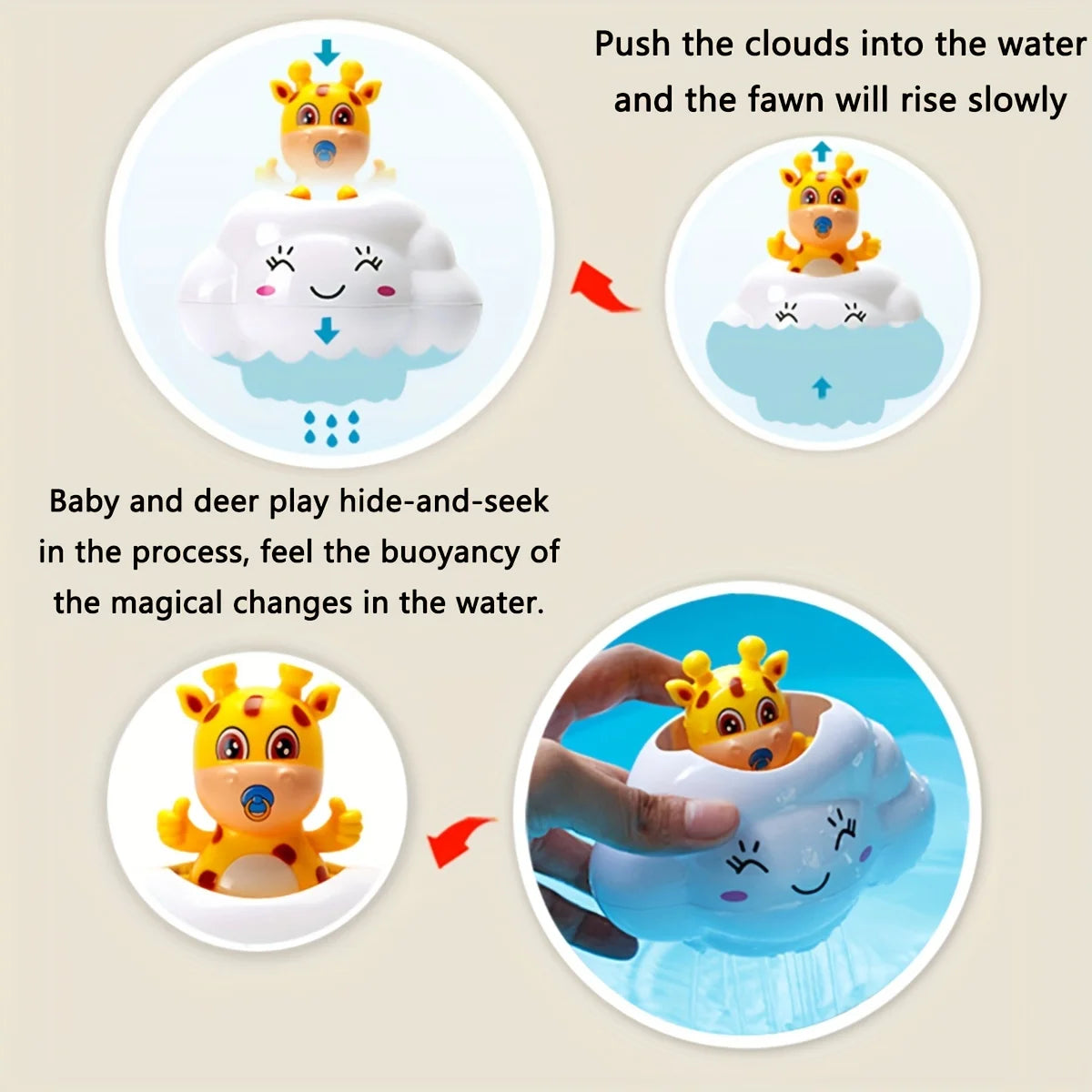 Rain Cloud & Deer Bath Toy