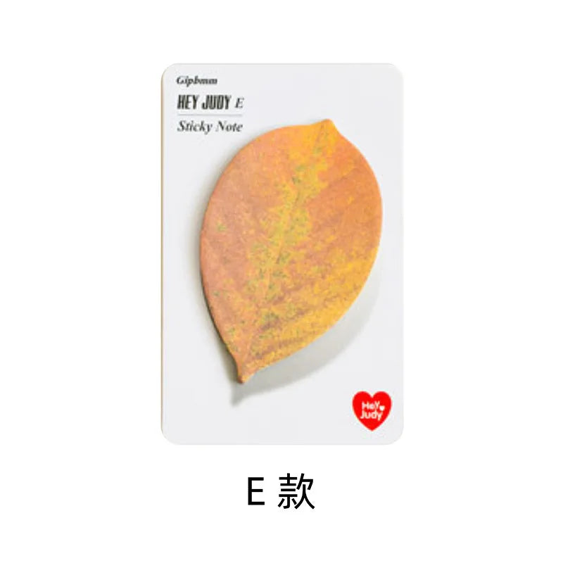 Leaf-Shaped Sticky Notes – Cute Stationery Memo Pad