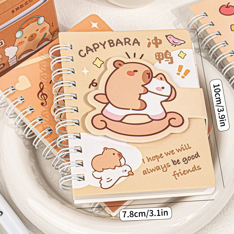 Kawaii  Spiral Notebook – A7 Mini Cartoon Journal