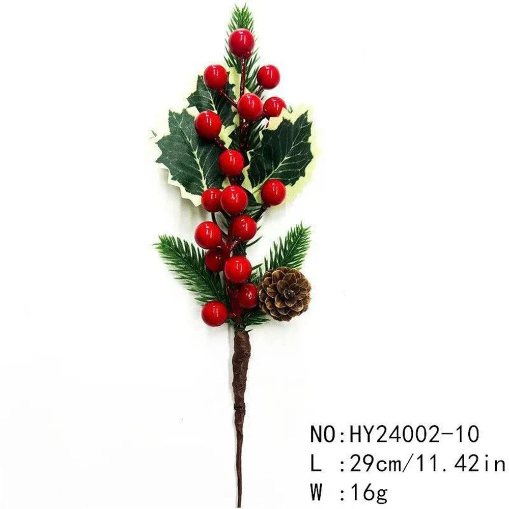 Artificial Red Berry & Pinecone Ornament