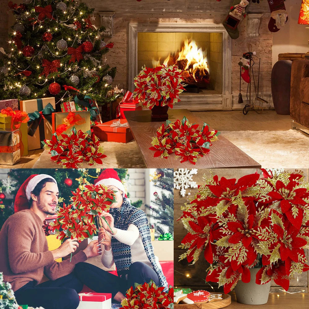 Glitter Christmas Poinsettia