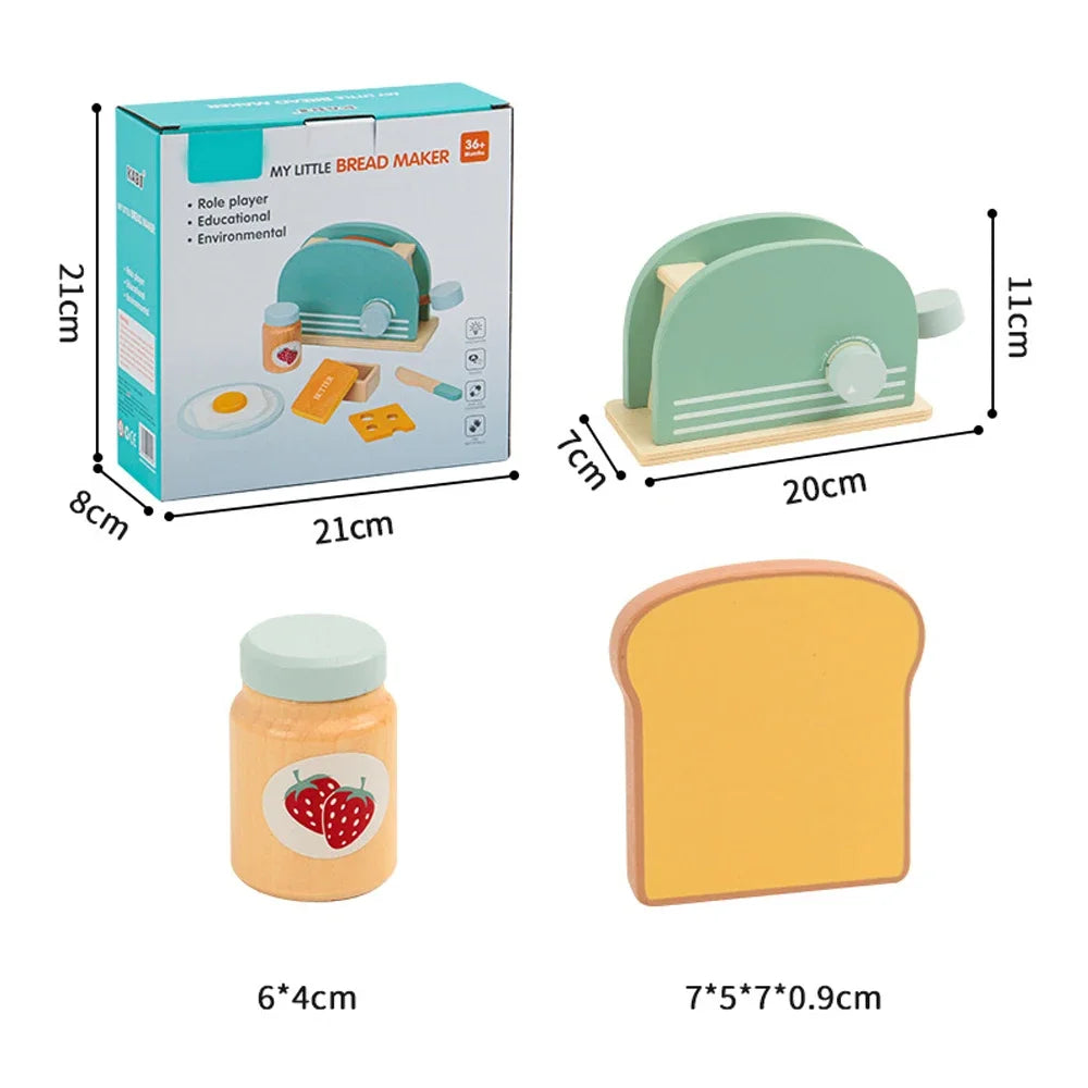 Wooden Toaster Toy Set