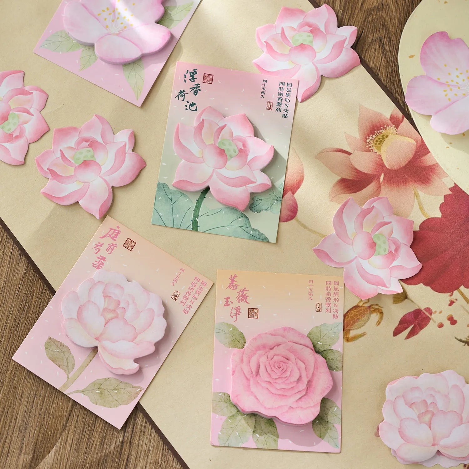 Floral Sticky Notes – Kawaii National Style Memo Pad