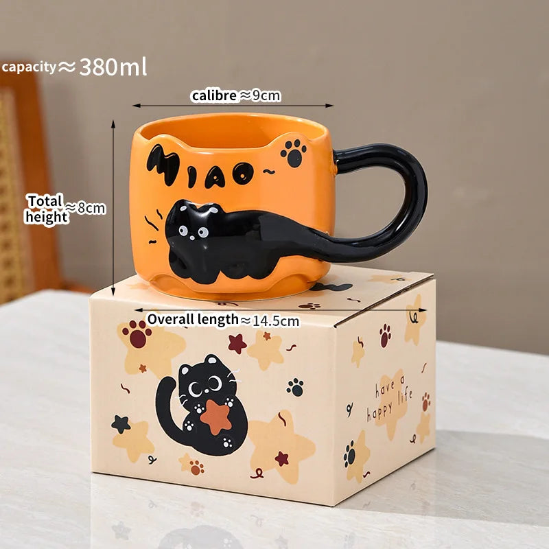 Stacking Cat Ceramic Mug