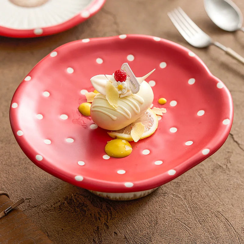 Cute Mushroom Ceramic Plate