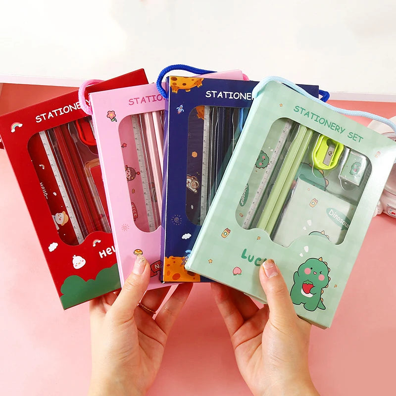 Cute 6-Piece School Supplies Kit for Kids