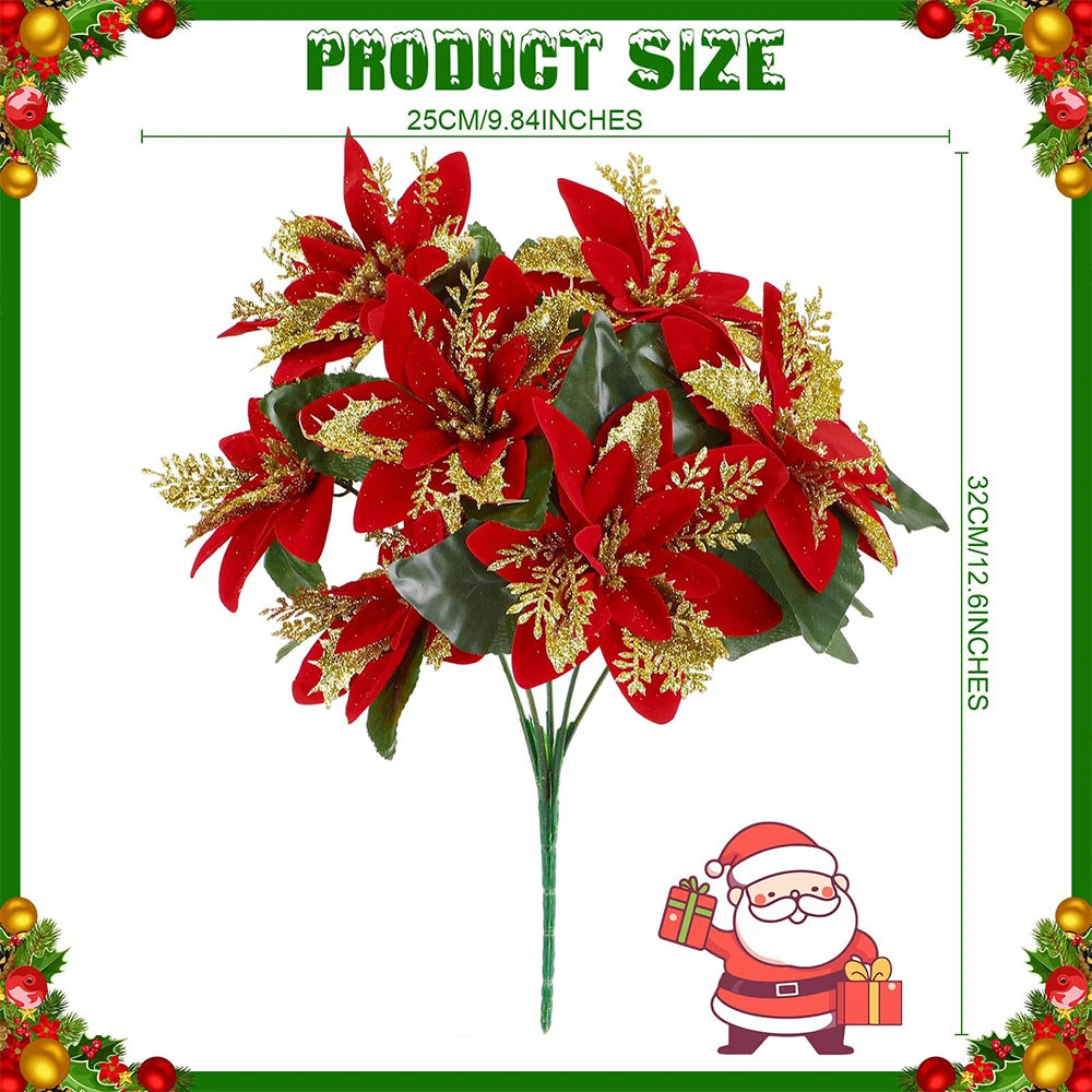 Glitter Christmas Poinsettia