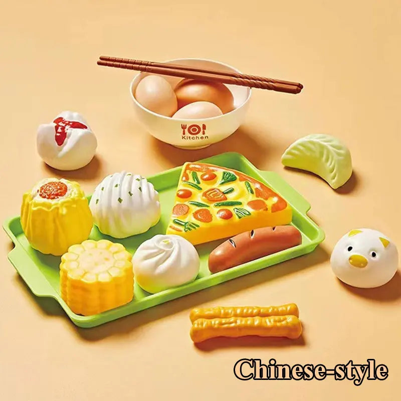 Mini Kitchen Playset – Pretend Food Hamburger & Cookie Toys for Kids