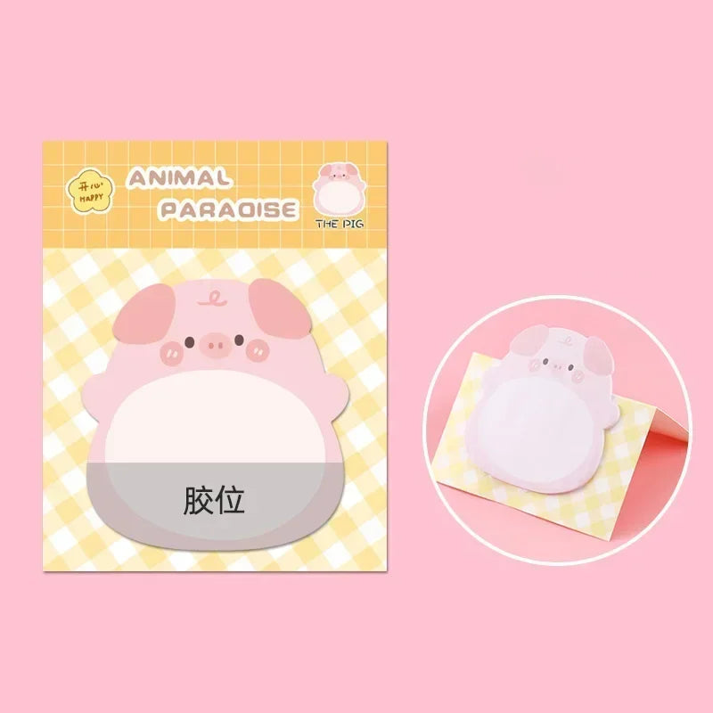Cute Animal Sticky Notes – Cartoon Memo Pad Set (20 Sheets)