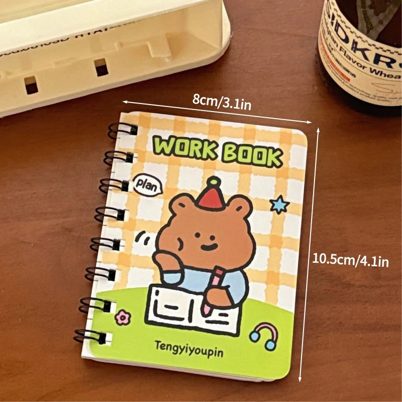 Kawaii  Spiral Notebook – A7 Mini Cartoon Journal