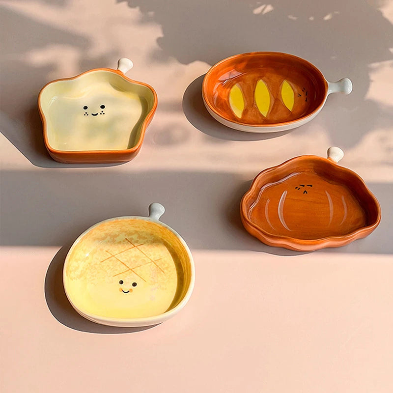 Bread Cartoon Ceramic Plate