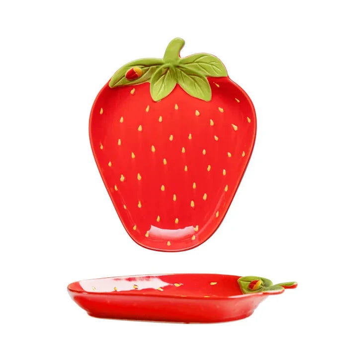 Strawberry-Shaped Ceramic Bowl