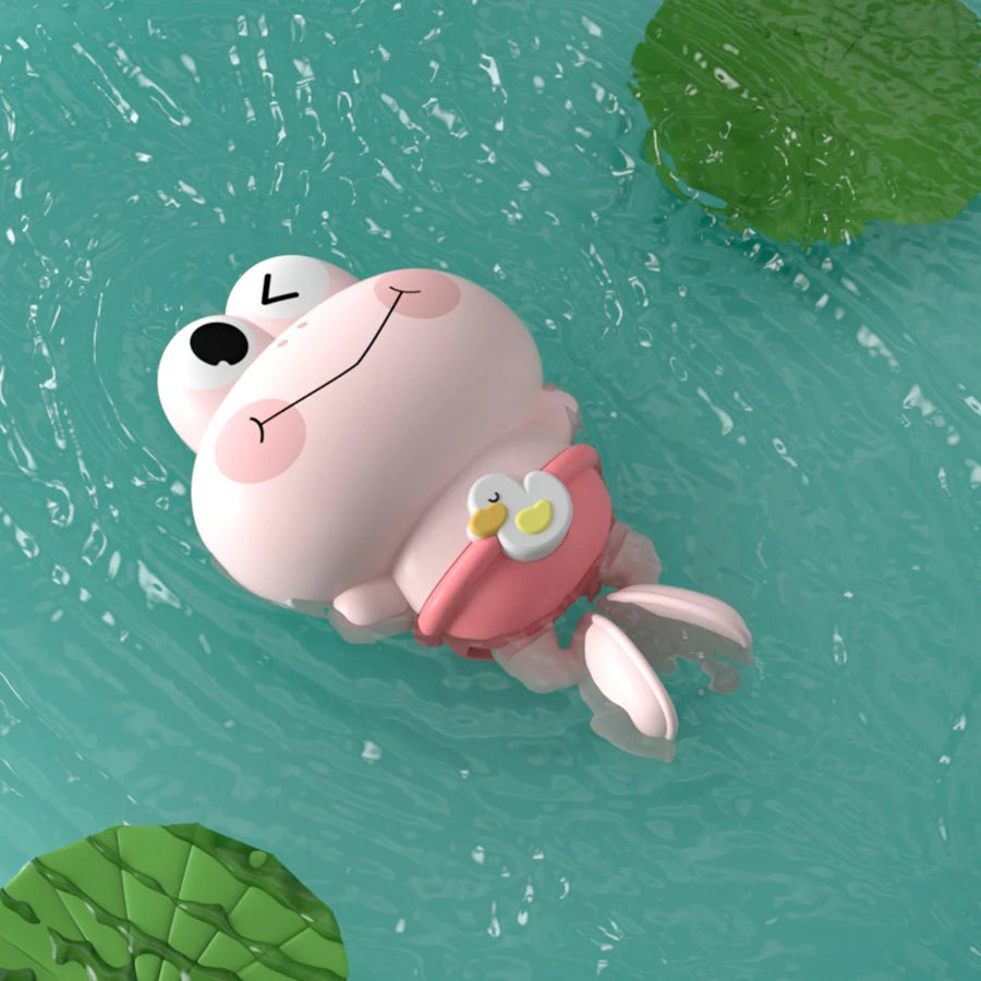 Wind-Up Swimming Frog Bath Toy