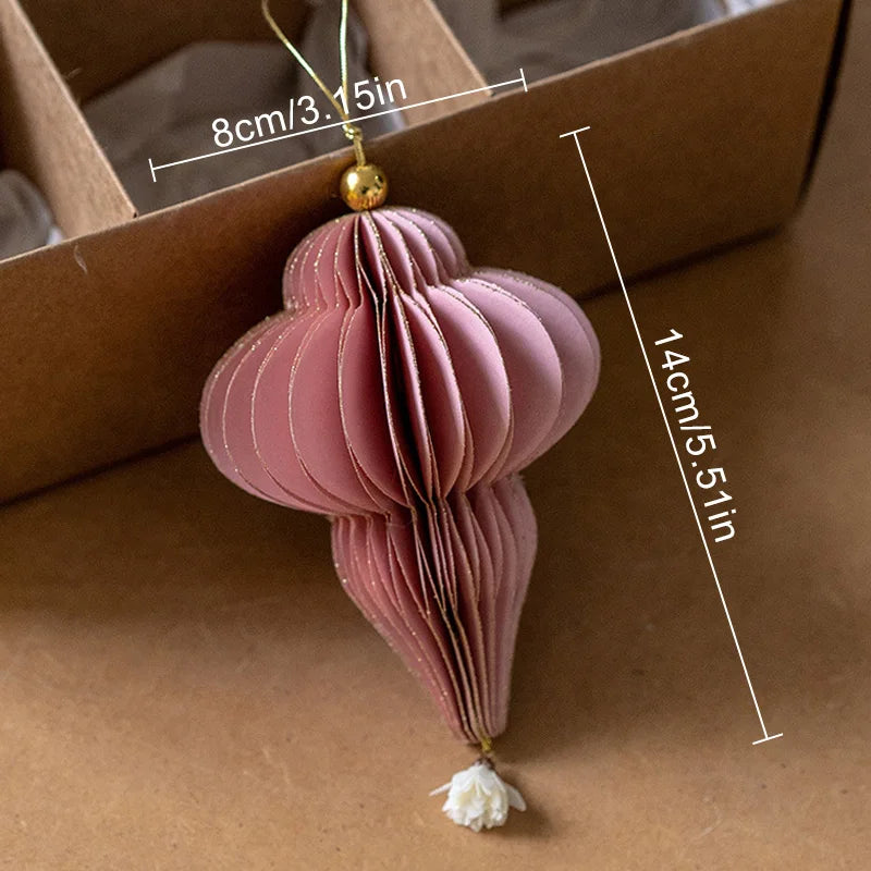 Honeycomb Paper Christmas Ornaments