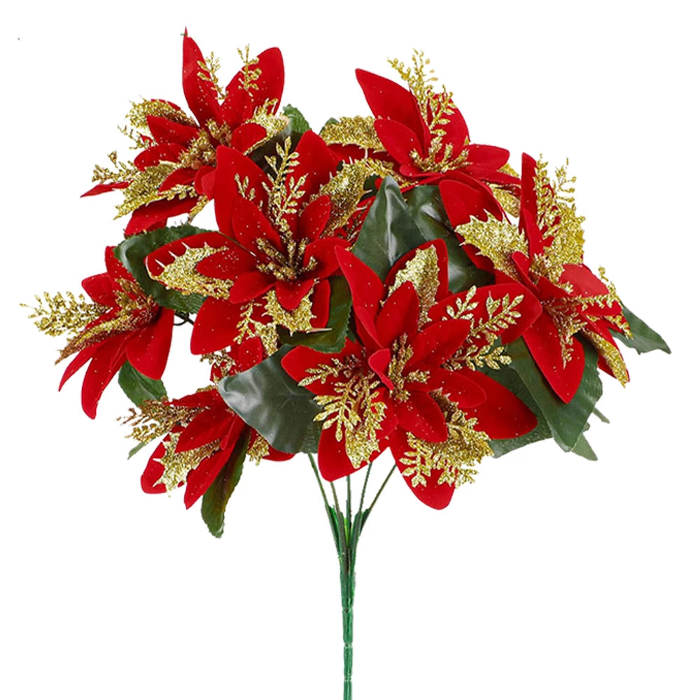 Glitter Christmas Poinsettia