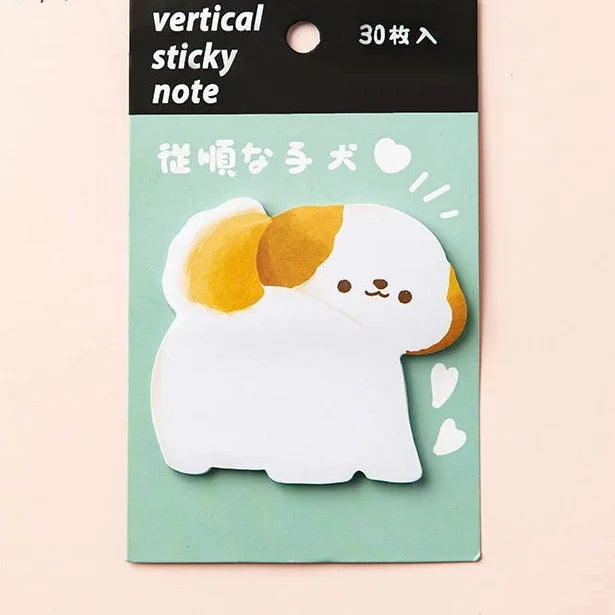 Cute Animal Sticky Notes – Cartoon Memo Pad (Rabbit, Cat, Dog & Bird)