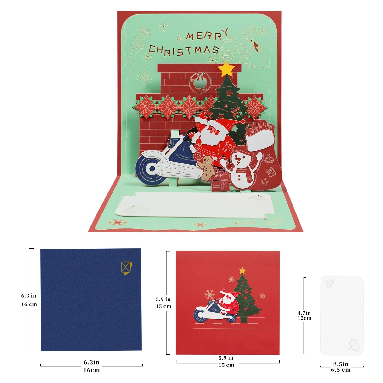 Autocollants de cartes de joyeux Noël découpés au laser, cartes pop-up, arbre de Noël, cadeau d'hiver, décoration de nouvel an, cartes de vministériels x