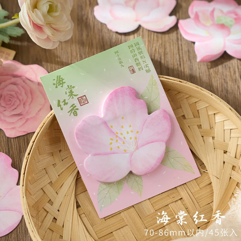 Floral Sticky Notes – Kawaii National Style Memo Pad