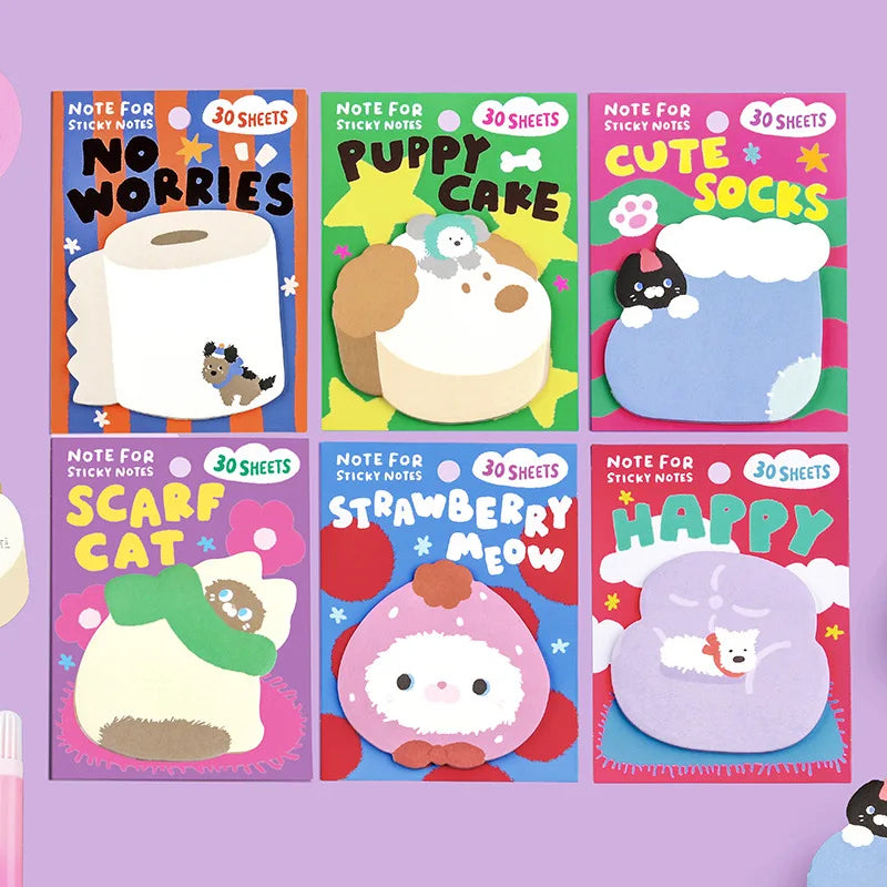 Mini Animal Sticky Notes – Cute Cartoon Page Markers