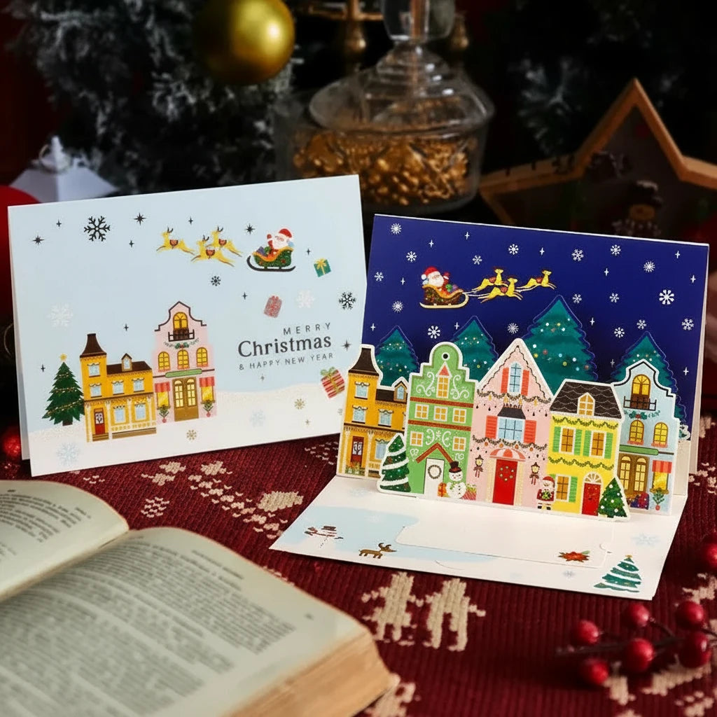 3D Santa Claus Christmas Card