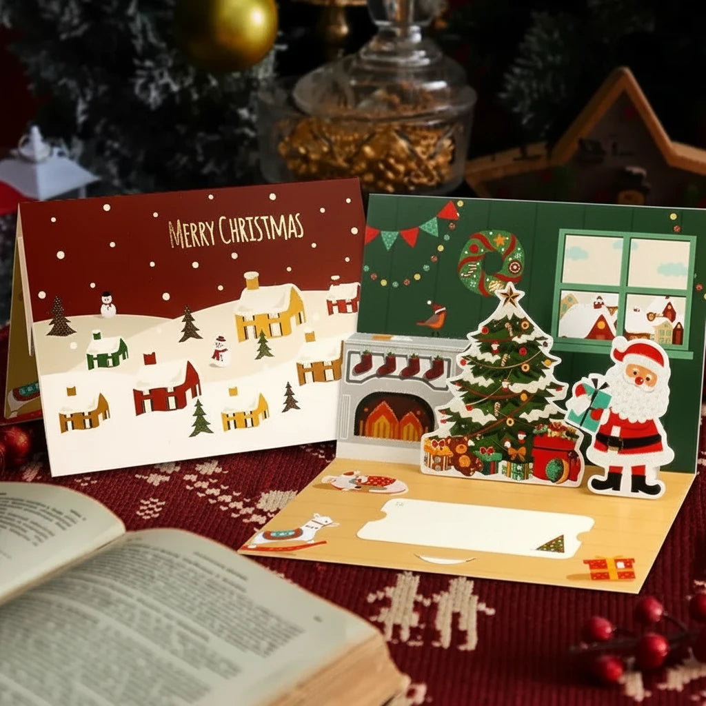 3D Santa Claus Christmas Card