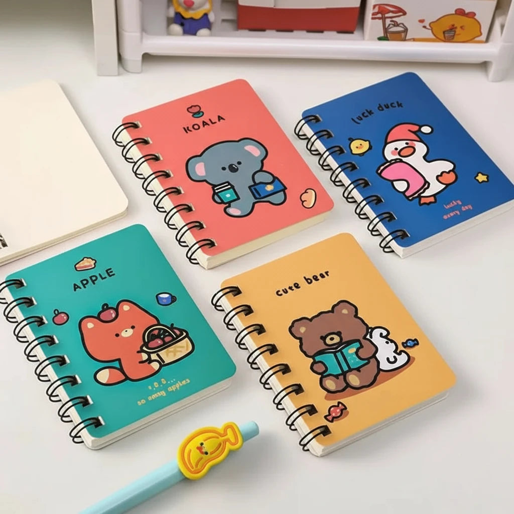 A7 Spiral Notebook – Cute Animal Mini Journal