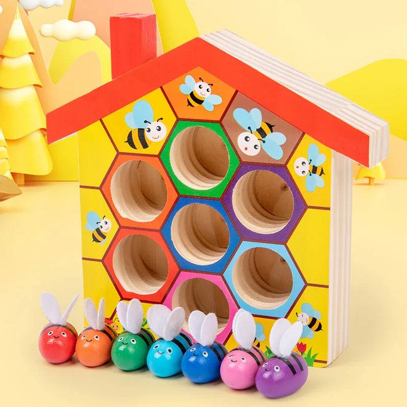 Wooden Beehive Matching Game