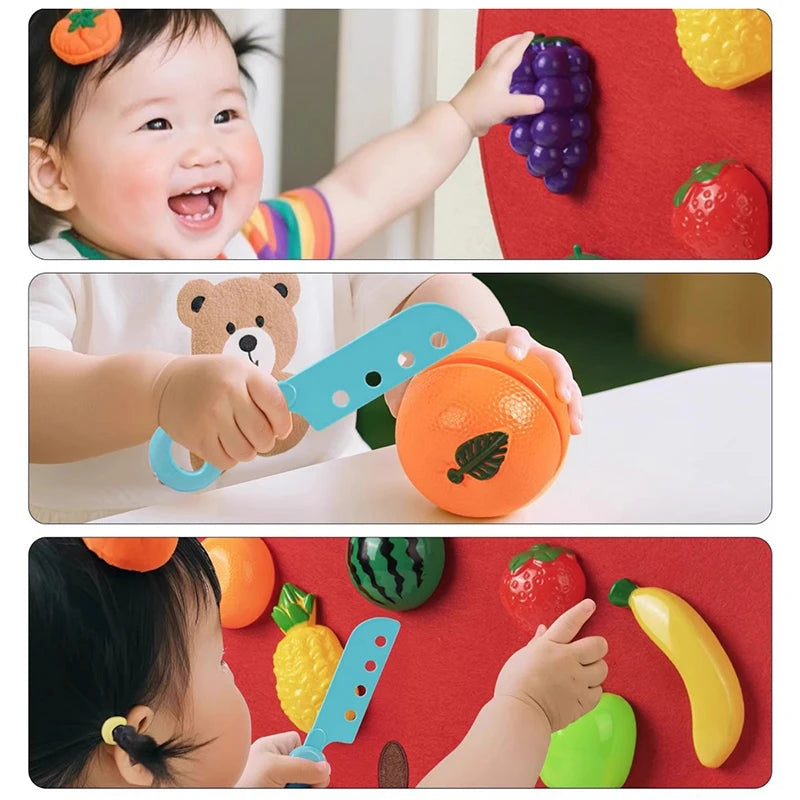 Felt Food Board Toy – Montessori Fine Motor & Early Learning Playset for Toddlers