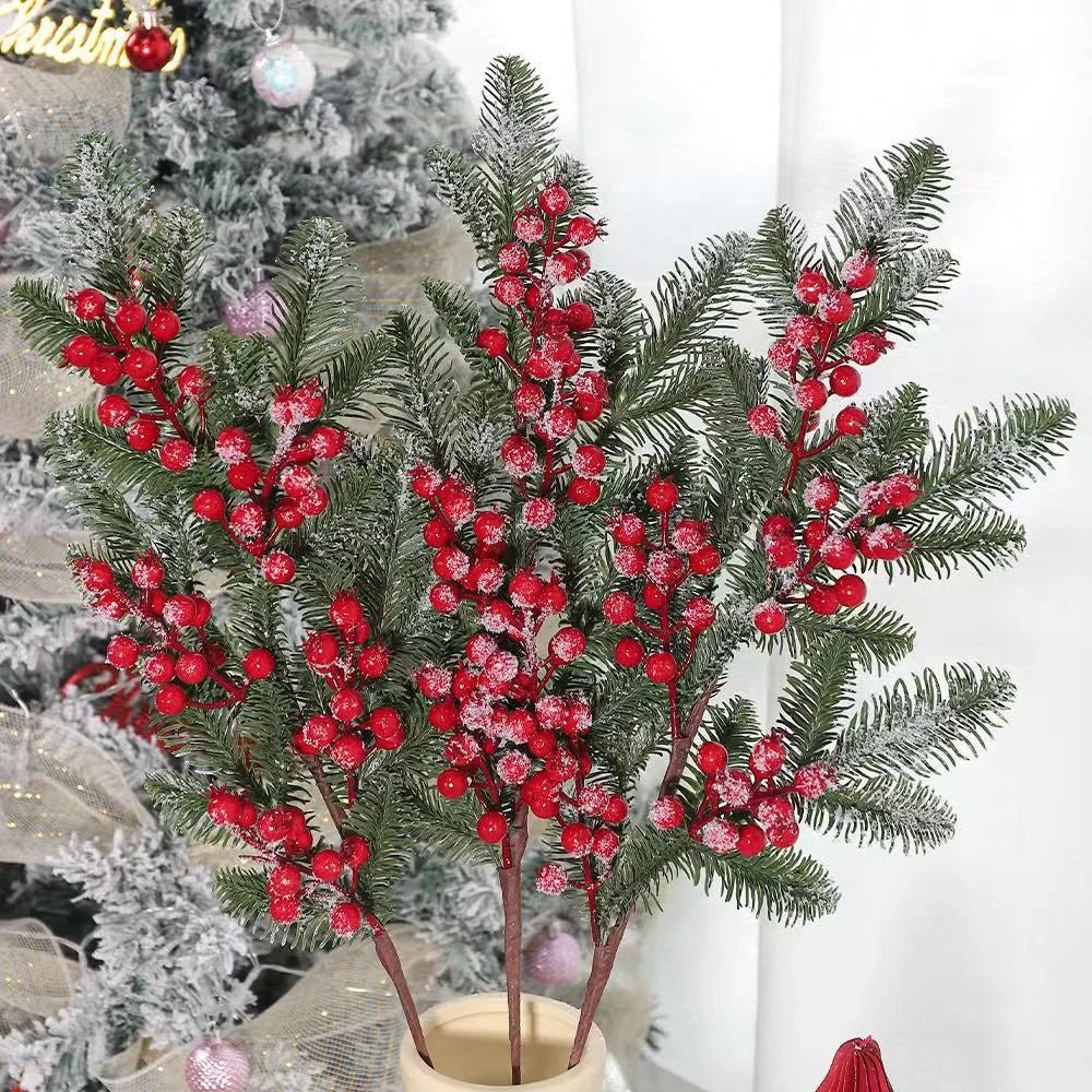 Artificial Red Berry & Pinecone Ornament