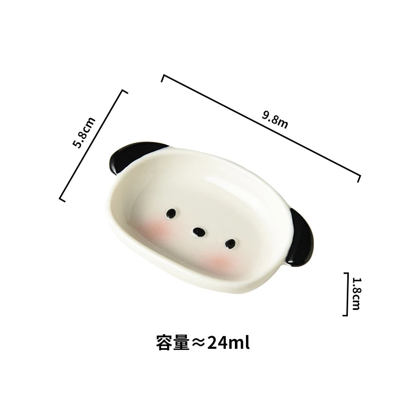 Puppy Ceramic Sushi Plate Set