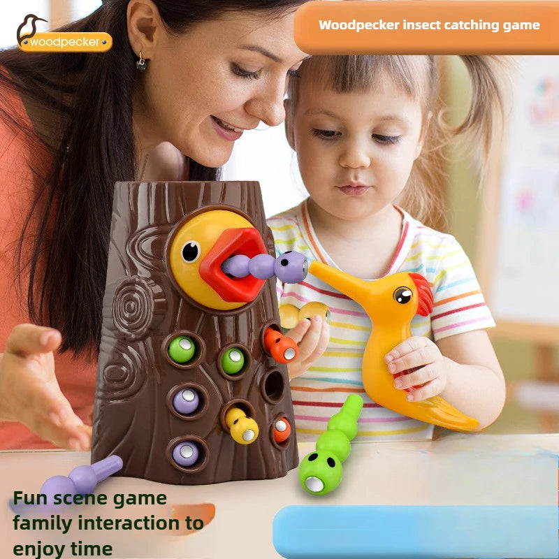 Magnetic Bird Bug Catching Toy – Montessori Early Learning Game for Kids