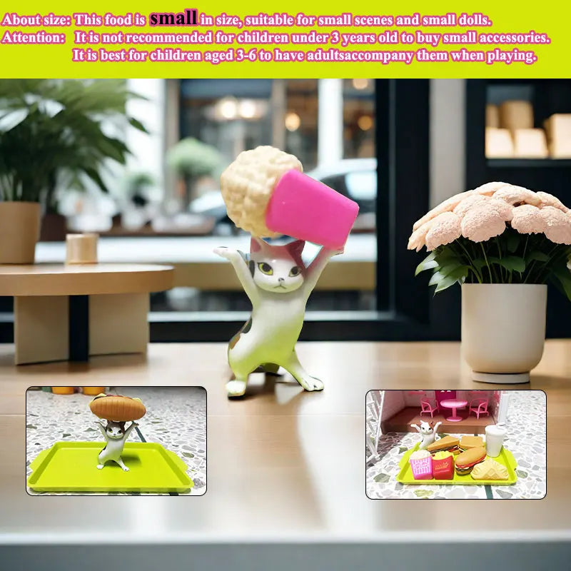 Mini Kitchen Playset – Pretend Food Hamburger & Cookie Toys for Kids