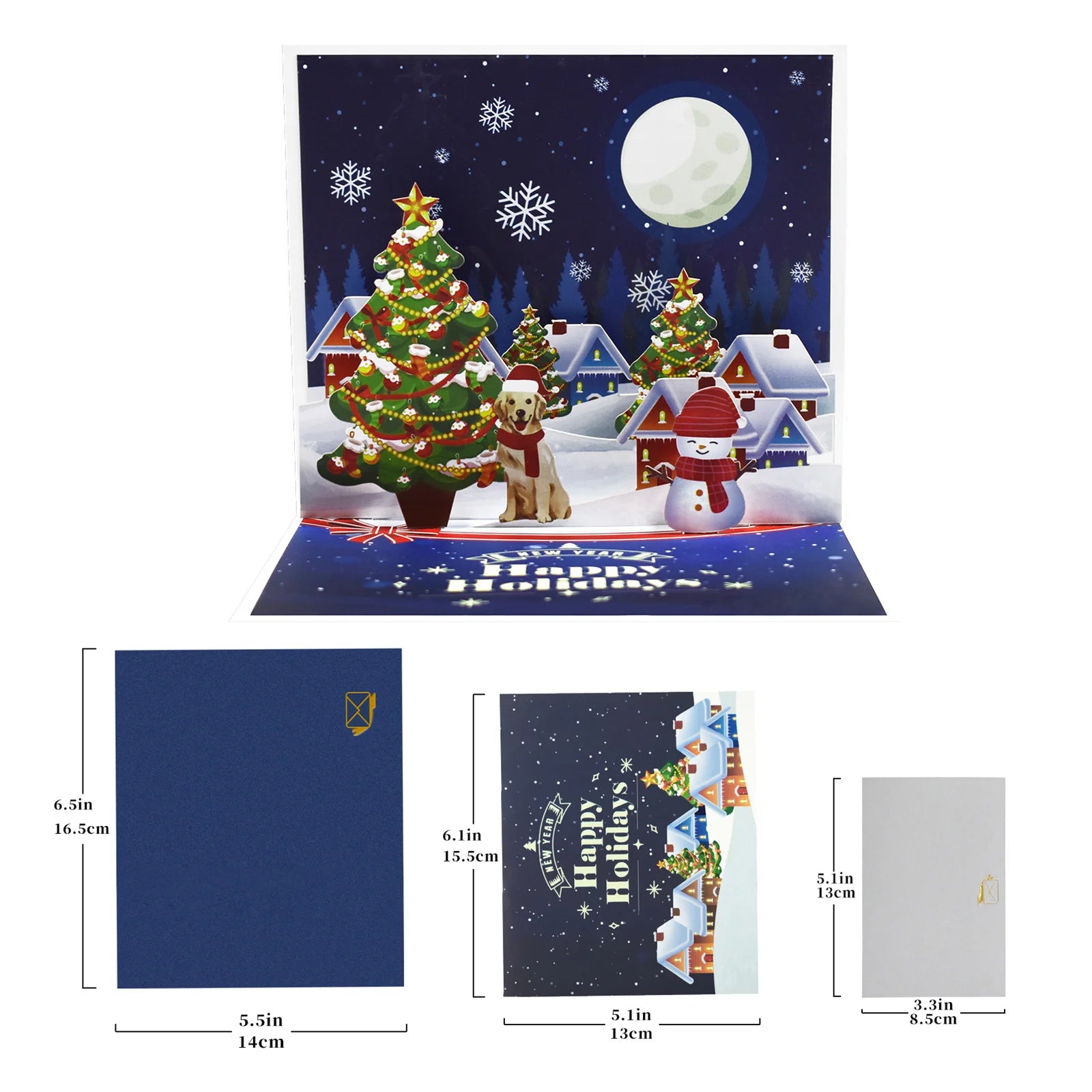 Autocollants de cartes de joyeux Noël découpés au laser, cartes pop-up, arbre de Noël, cadeau d'hiver, décoration de nouvel an, cartes de vministériels x
