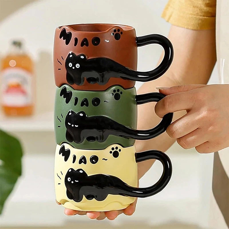 Stacking Cat Ceramic Mug