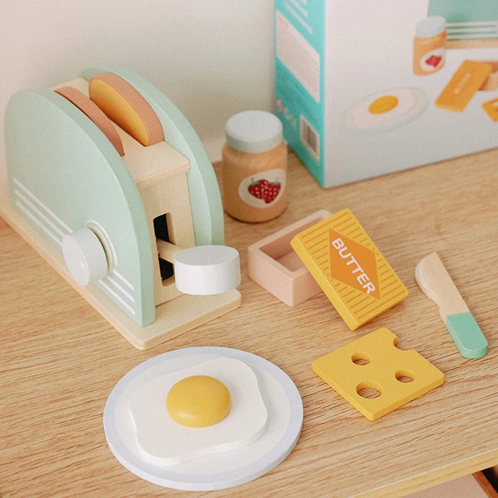 Wooden Toaster Toy Set