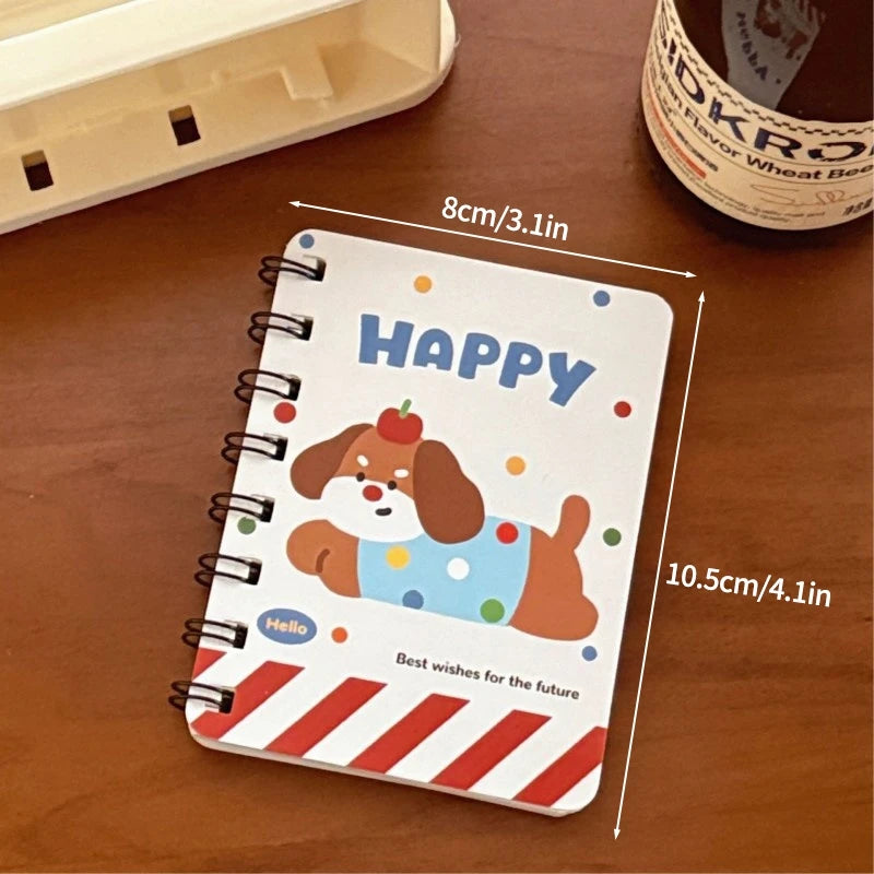 Kawaii  Spiral Notebook – A7 Mini Cartoon Journal