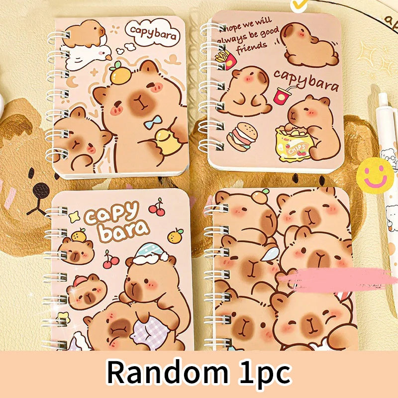 Kawaii  Spiral Notebook – A7 Mini Cartoon Journal