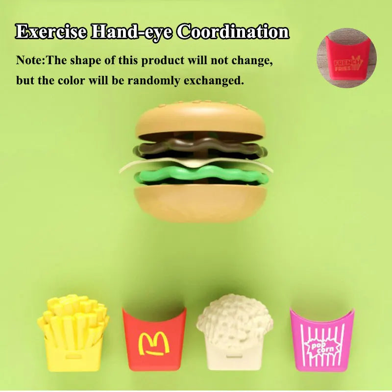 Mini Kitchen Playset – Pretend Food Hamburger & Cookie Toys for Kids