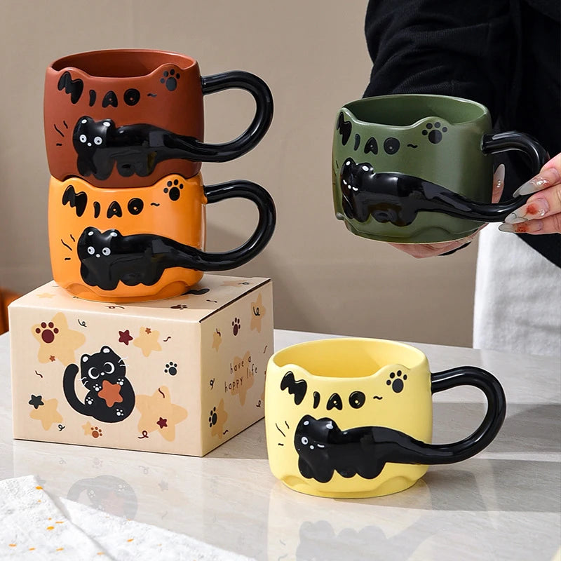Stacking Cat Ceramic Mug