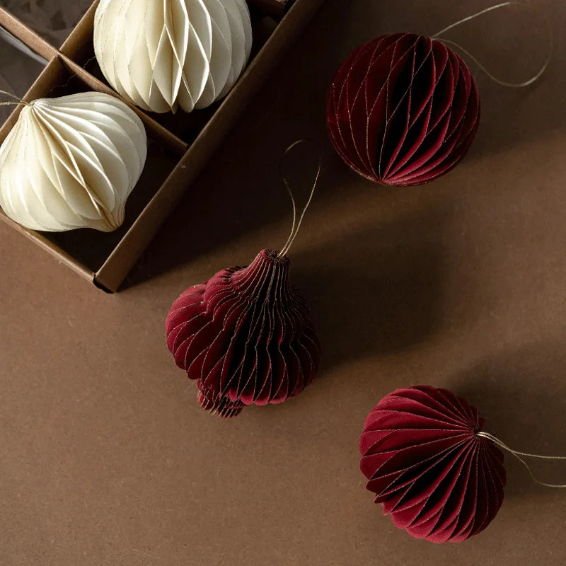 Honeycomb Paper Christmas Ornaments