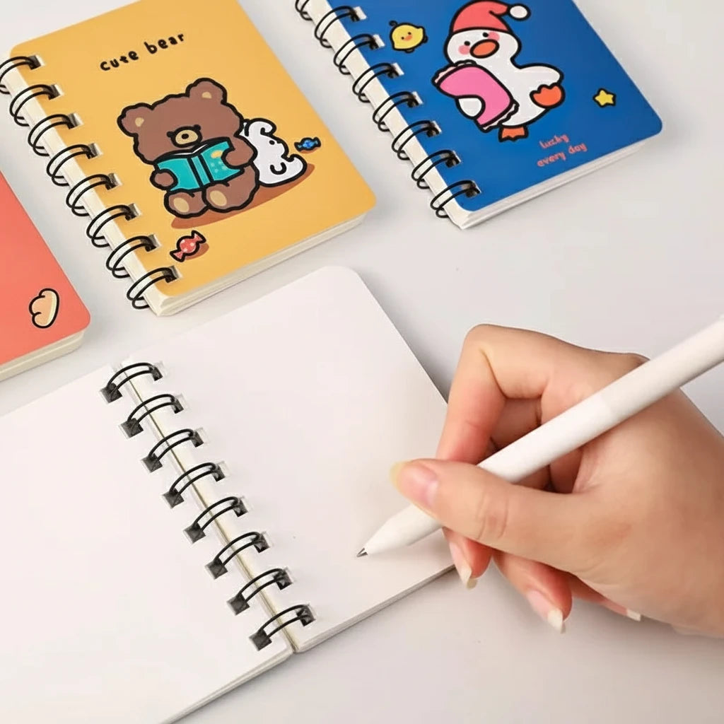 A7 Spiral Notebook – Cute Animal Mini Journal
