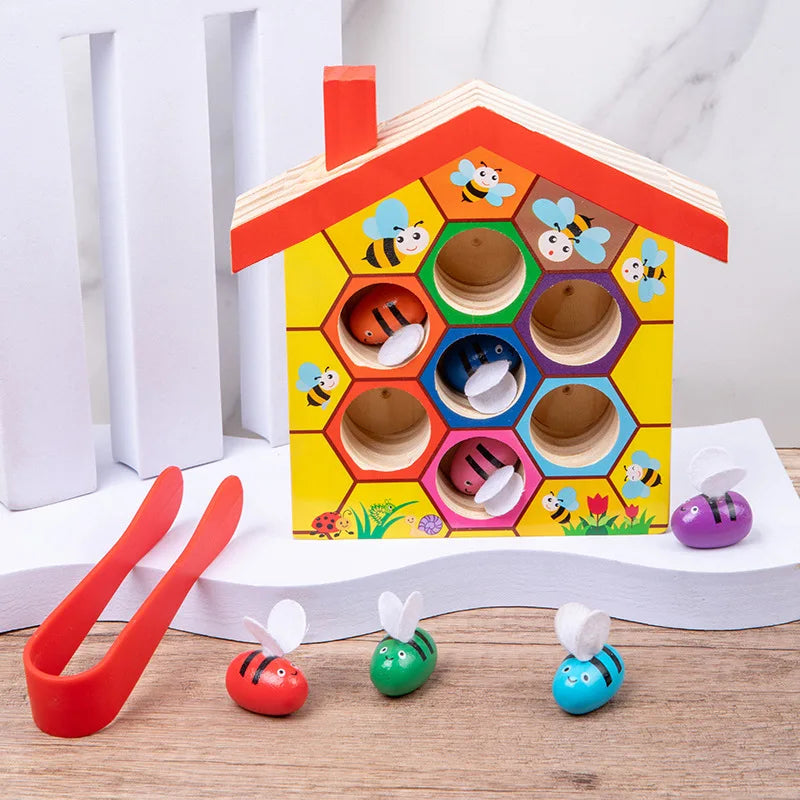 Wooden Beehive Matching Game