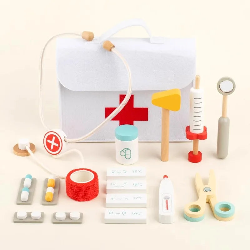 Wooden Doctor Play Set for Kids