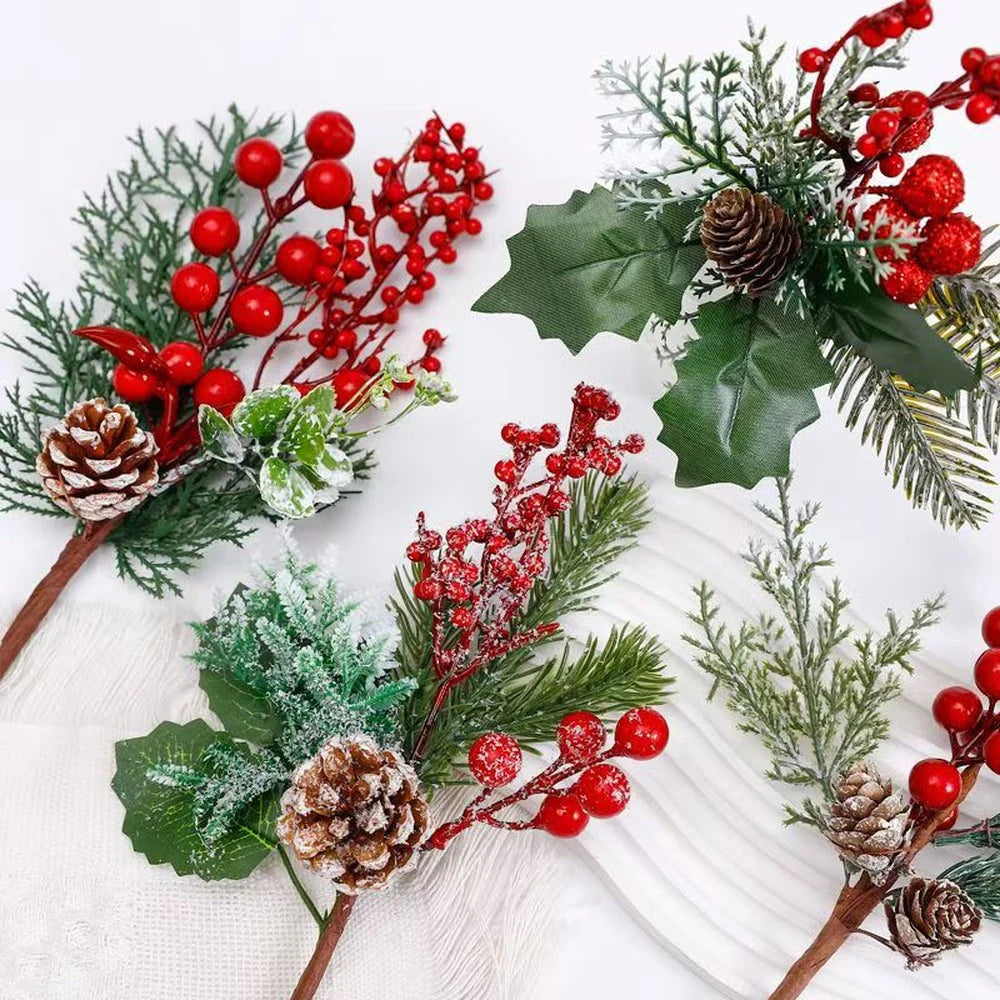 Artificial Red Berry & Pinecone Ornament