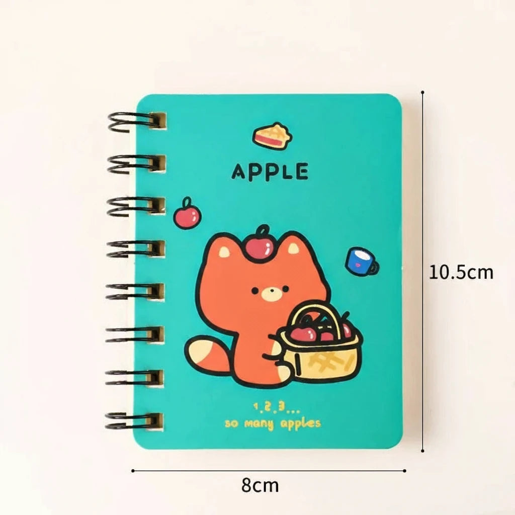 A7 Spiral Notebook – Cute Animal Mini Journal