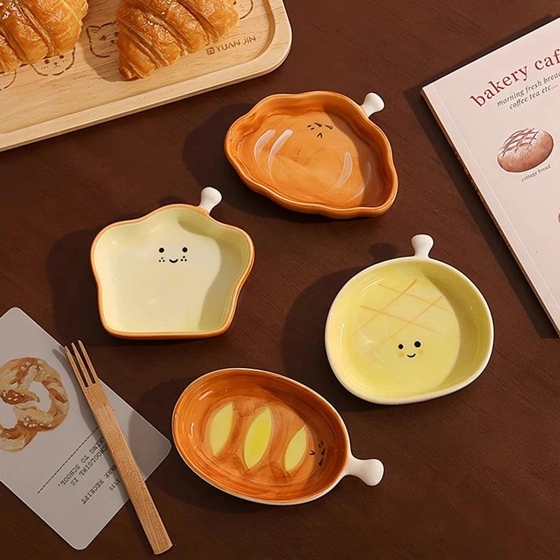 Bread Cartoon Ceramic Plate