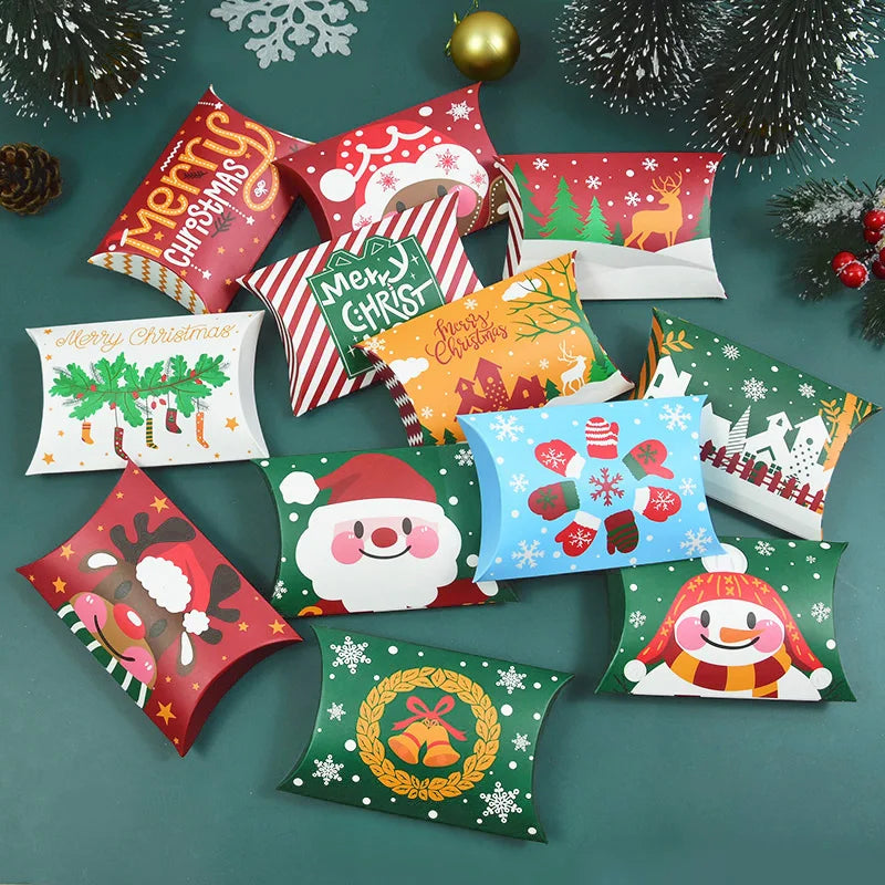 Christmas Pillow Candy Boxes – 12/24pcs