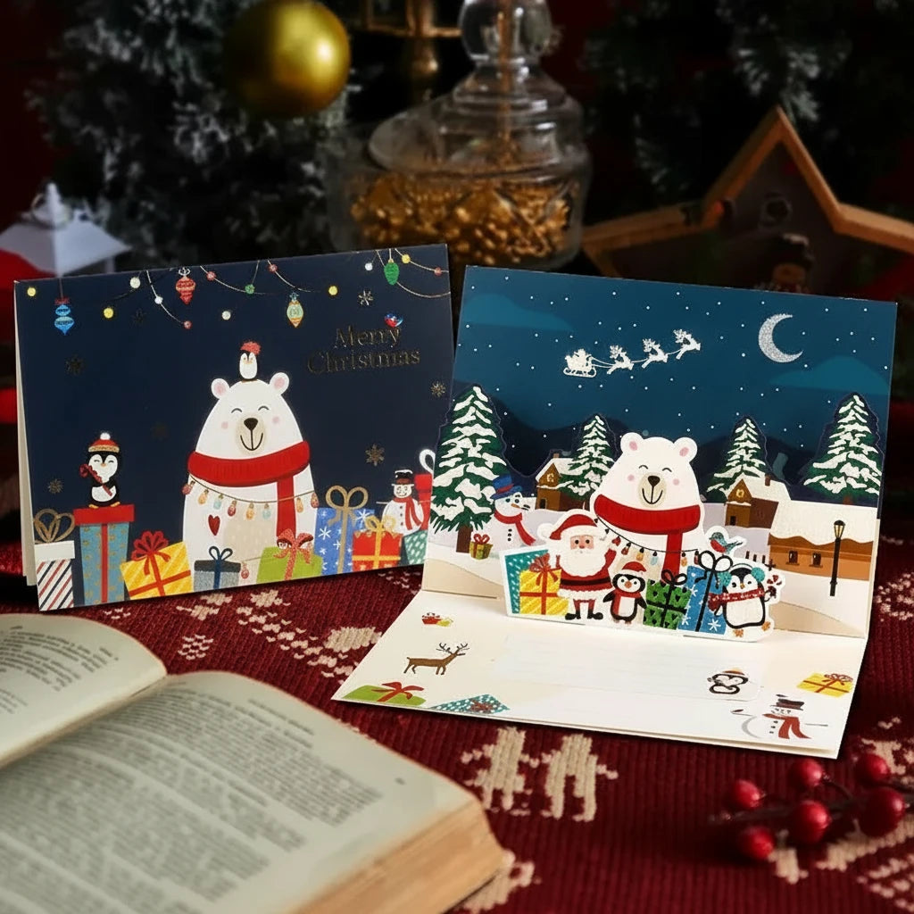 3D Santa Claus Christmas Card
