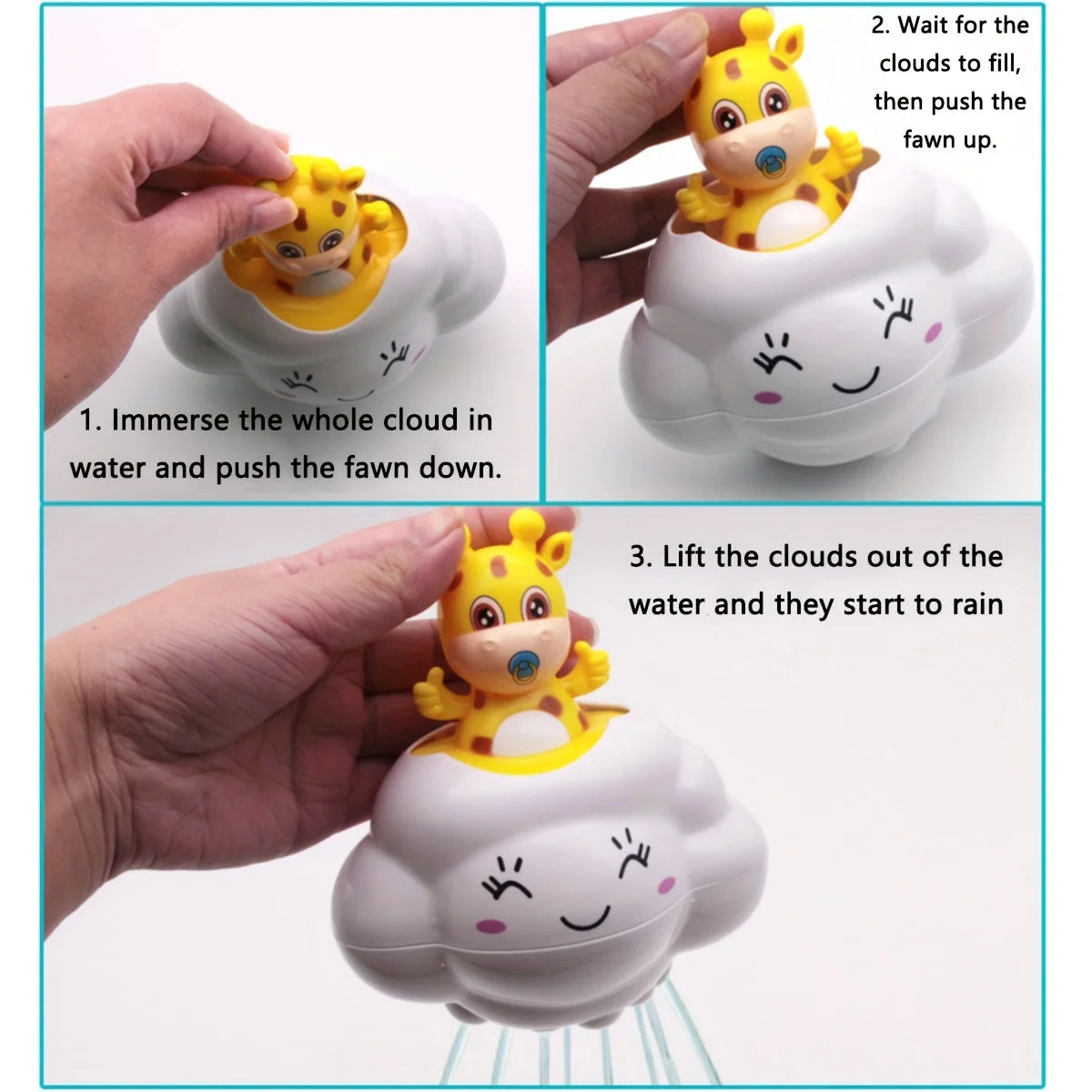 Rain Cloud & Deer Bath Toy