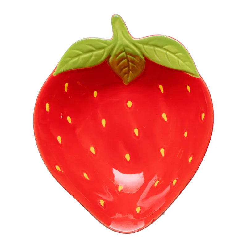 Strawberry-Shaped Ceramic Bowl